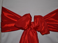 Taffeta Wedding Chair Sashes